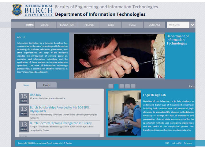 Department of Information Technologies - International Burch University