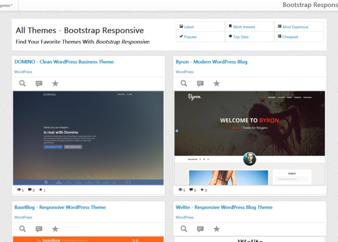 Find Your Favorite Themes With Bootstrap Responsive.