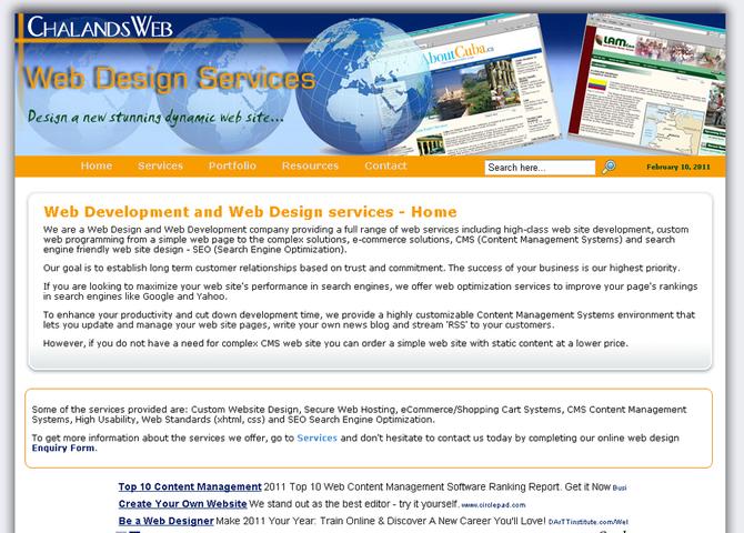 ChalandsWeb.com - Website Design, Web Development, Web Optimisation, E-Commerce solutions packages
