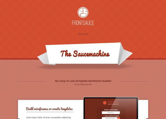 The Saucemachine | Create Wireframes with ease